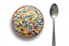 cereal bowl full of drugs